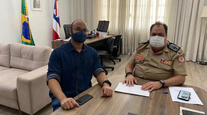 Capitão Alden realiza visita de cortesia ao Comando-Geral do Corpo de Bombeiros Militar da Bahia