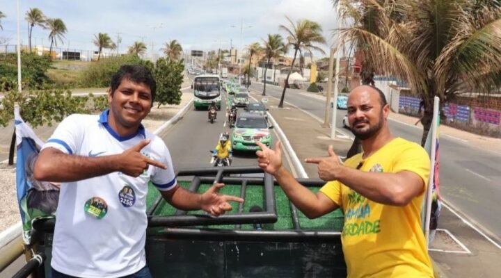 Capitão Alden e Diego Castro lotam as ruas de Salvador em carreata pró-Bolsonaro